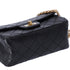 CHANEL 2.55 Classic Mini Reissue Flap Bag Black Aged Calfskin Leather